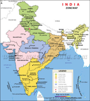 Zonal Maps of India 